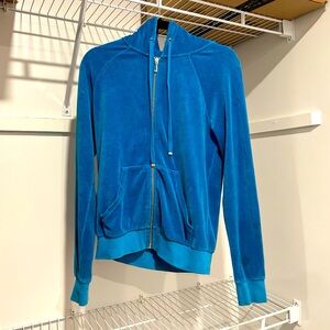 Juicy Couture Women’s Plush Velour Tracksuit Pant and Oversized Hoodie - Used